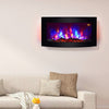 2025 TRUFLAME™ LED COLOUR FLAME EFFECT LOG CURVED WALL MOUNTED ELECTRIC FIRE