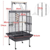 174cm Playtop Parrot Cage Large Metal Bird Cage w/Rolling for Canaries Cockatiel