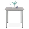 Square Table&2/4 Chairs Dining Set Wood Top Metal Frame Dining Table Kitchen
