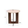 Mid Century 50cm Round Coffee Table Side Table for Living Room&Apartment Wooden