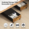 Smilesun 2×50L Under Bed Storage Box with Wheels & Lid Large Storage Containers