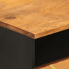 Coffee Table Tea Side Sofa Brown and Black Solid Wood Mango