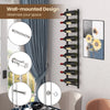 Wall Mounted Wine Storage Rack Kitchen Hanging Wine Display Rack for 9 Bottles