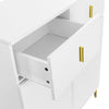 Shoe Storage Cabinet Footwear Rack Stand with Drawers & Adjustable Shelves White
