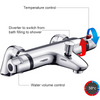 Modern Thermostatic Bath Shower Mixer Taps Deck Mounted Chrome Valve Bar Tap UK