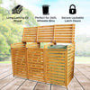 Wheelie Bin Storage Triple Wooden Store Outdoor Garden Cupboard Dustbin Shed