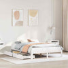 Bed Frame with Drawers White 140x200 Solid Wood Pine Z1Y4