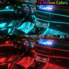 RGB LED Car Strip Light Interior Kit Fiber Optic Ambient Atmosphere Light Bulbs