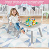 Kids Table & Chair Set Toddler Building Block Table w/ 5-Point Harness