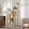 Mondeer 184cm XXL Wooden Cat Tree Cat Towers 2 Cat Houses & 11 Scratching Posts