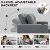 2 Seater Pull Out Sofa Bed with Pockets for Living Room Charcoal Grey