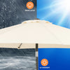 2.7M Round Garden Parasol Sun Shade Patio Hanging Umbrella with Crank Tilt Base