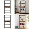 5 Tier Metal Wooden Bookcase Bookshelf Industrial Storage Display Shelving Unit
