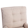 FABRIC ACCENT CHAIR WITH FOOTSTOOL ADJUSTABLE BACKREST LOUNGE RECLINER ARMCHAIR