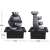 Garden Resin Fountain Water Feature LED Light for Outdoors, Patios and Balconies