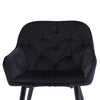 Noble Set of 2 Dining Chairs Velvet Armchairs Upholstered Soft Seat Back Metal