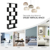 6-Tier Bookcase Freestanding S-Shaped Bookshelf Multifunctional Display Rack