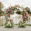 Wedding Arch Frame Moongate Round Stand Flowers Balloon Circle Base Double Tube