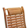 Bamboo Sun Lounger Garden Chair Bed Folding Outdoor Patio Recliner With Headrest