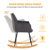 Nursing Rocking Chair with Footstool Velvet Fabric Rocking Chair for Living Room