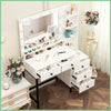 Vanity Makeup Table Desk With LED Lights Mirror Adjustable Brightness 5 Drawers