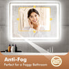 Bathroom Mirror Illuminated With LED Lights Demister Mirror Wall Mounted Touch