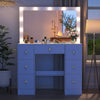 Vanity Makeup Desk Set With LED Light Mirror and 7 Drawers Dressing Table White