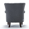 Linen Fabric Sofa Accent Chair Cocktail Armchair Sofa Padded Rivet Lounge Seat