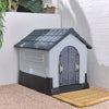 Large Plastic Dog Kennel Pet House Weatherproof Indoor Outdoor Animal Shelter