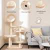 Building Block Cat Tree 4-in-1 Large Wooden Cat Tower Indoor Condo Furniture
