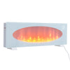 White Freestand/Wall Mounted 43" Electric LED Fireplace Wall Inset Into Fire