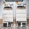 Bedside Table with Charging Station, Nightstand with 2 Outlets and 2 USB Ports