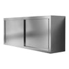 2 Tier Commercial Kitchen Stainless Steel Sliding Doors Cabinet Wall Cupboard UK