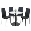 Round Square Rectangular Dining Table 2/4 Wooden Chairs Kitchen Room Restaurant