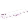 Camerina Wall Shelf Brown 180x40x4 Treated Solid Wood Oak,Wall Shelf, B6B3