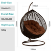 Hanging Egg Chair Rattan Outdoor Indoor Patio Garden Swing Chairs With Cushion
