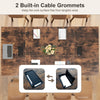 Rectangle Seminar Table Training Table for 10 People-Brown