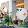 Wall Mounted 20m Auto Rewind Retractable Garden Hose Reel 9in1 Water Spray Pipe