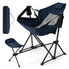 Portable Hammock Camping Rocking Chair Folding Swinging Chair w/ Footrest