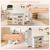 Convertible Wooden Play Store with Shopping Cart & Chalkboard-White
