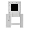 Modern LED Lights Dressing Table 6 Drawer Makeup Vanity w/ Large Mirror Set Desk