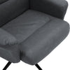 Home Office Swivel Chair Chenille Recliner Sofa Chairs Lounge Armchair Footstool