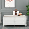 Large White Shoe Rack 2 Door Shoes Storage Cabinet Bench Hallway Ottoman