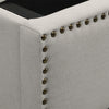 Upholstered Bed 6 FT Super King Ottoman Bed Grey Fabric Bed Frame With Storage