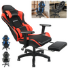 Gaming Chair Leather Racing Office Executive Recliner with Leg Rest Massage