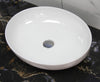 Bowl Wash Basin Ceramic Countertop Oval White Compact Cloakroom 500 MM W