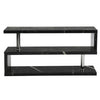 Miami High Gloss S Shape TV Stand In Milano Marble Effect