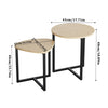 Modern Nesting Coffee Table Set Of 2 For Living Room, Wooden Coffee Table End
