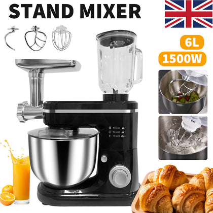3 in 1 Home Food Processor Blender Stand Mixer Blender Meat Mincer Grinder 1500W