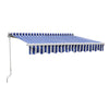Stripe Retractable Door Canopy Window Front Porch Overhead Roof Cover Manual